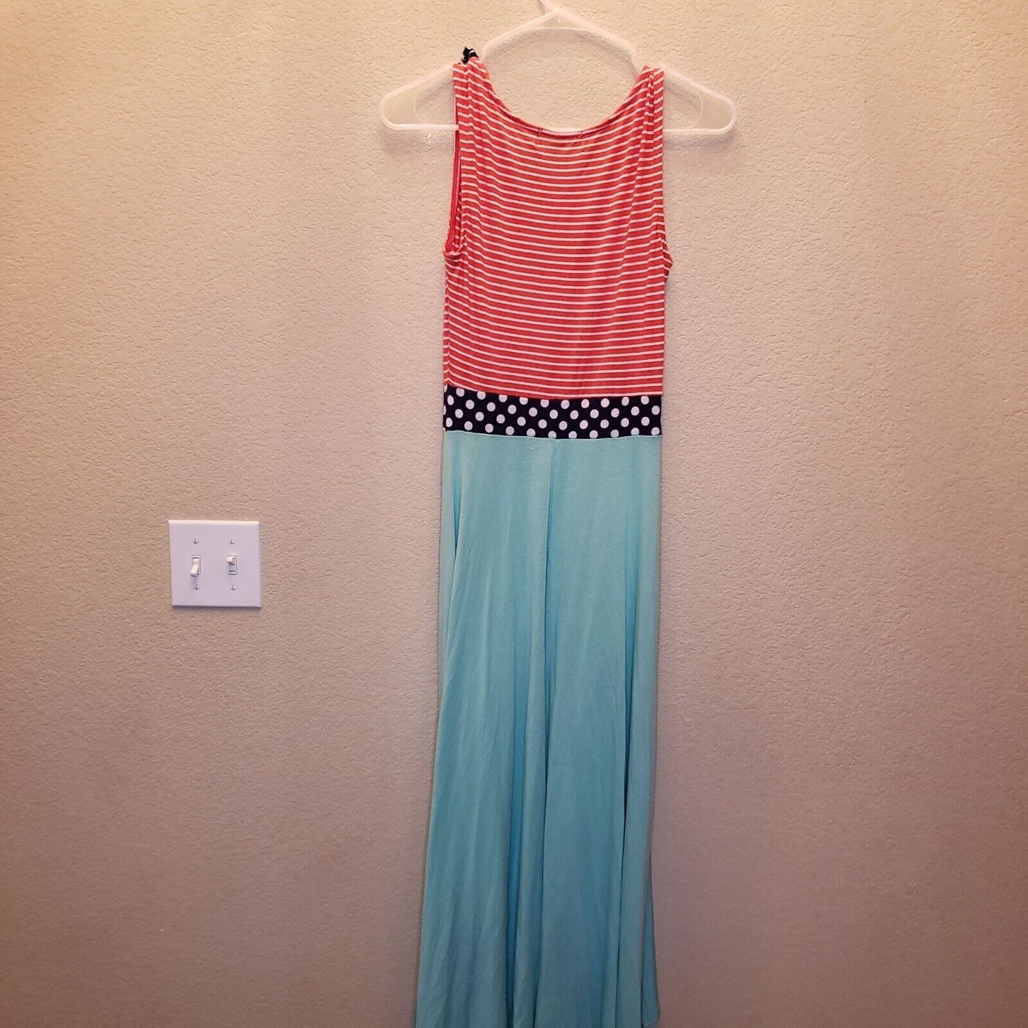 Filly Flair Boutique Womens sz S Maxi Dress High Low Pink Blue
