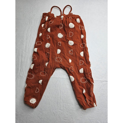 Le Top Bebe Baby Girls Sz 12M Jumpsuit Brown Phases of the Moon