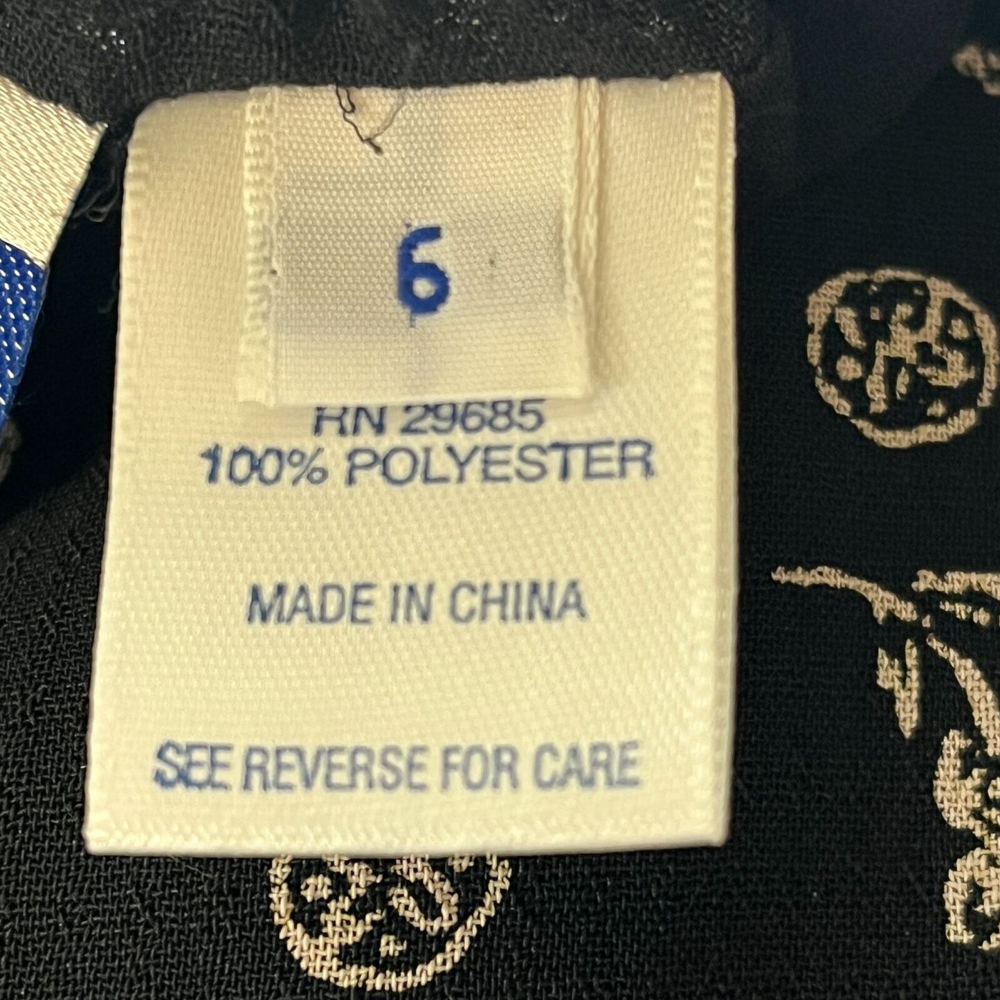 Vintage Pendleton Womens Sz 6P High Waist Polyester Pants Black White Floral