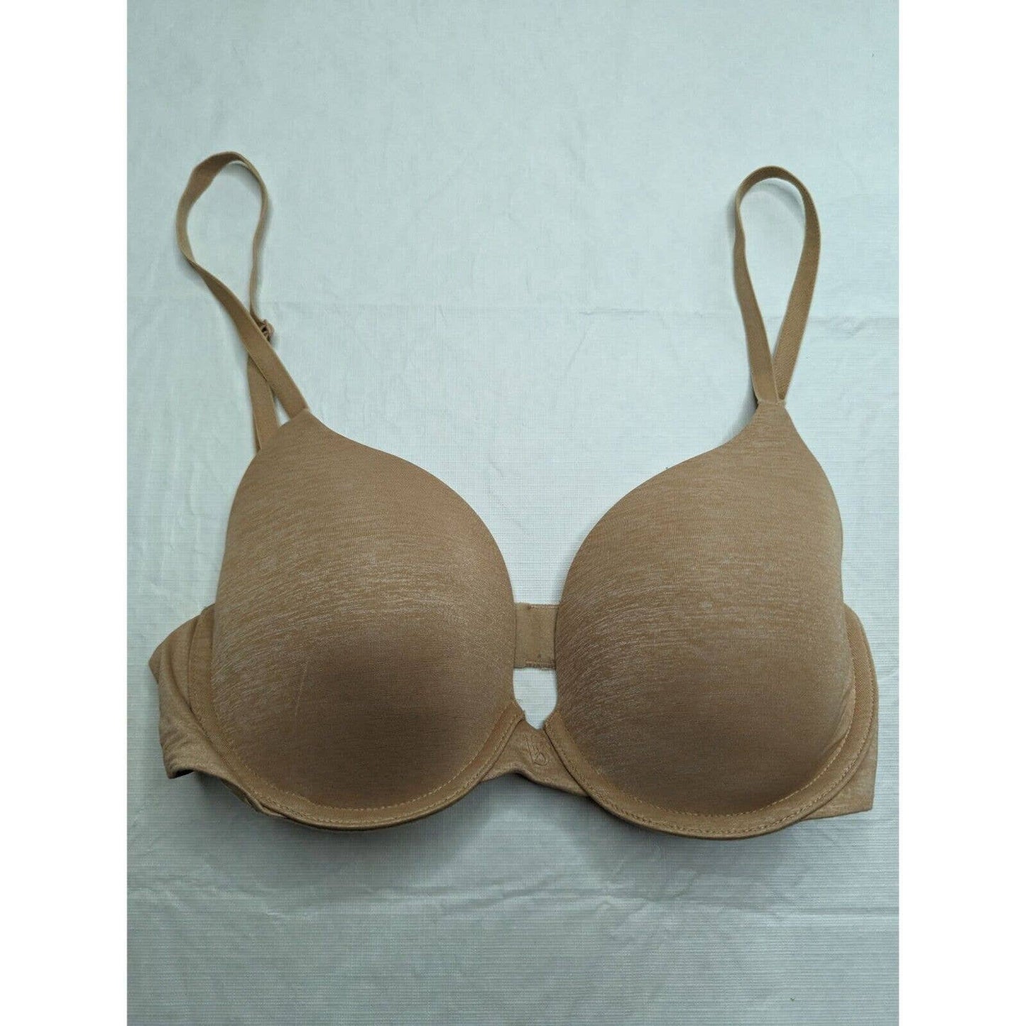 Victorias Secret Womens Sz 34C Padded Perfect Coverage T Shirt Bra Beige