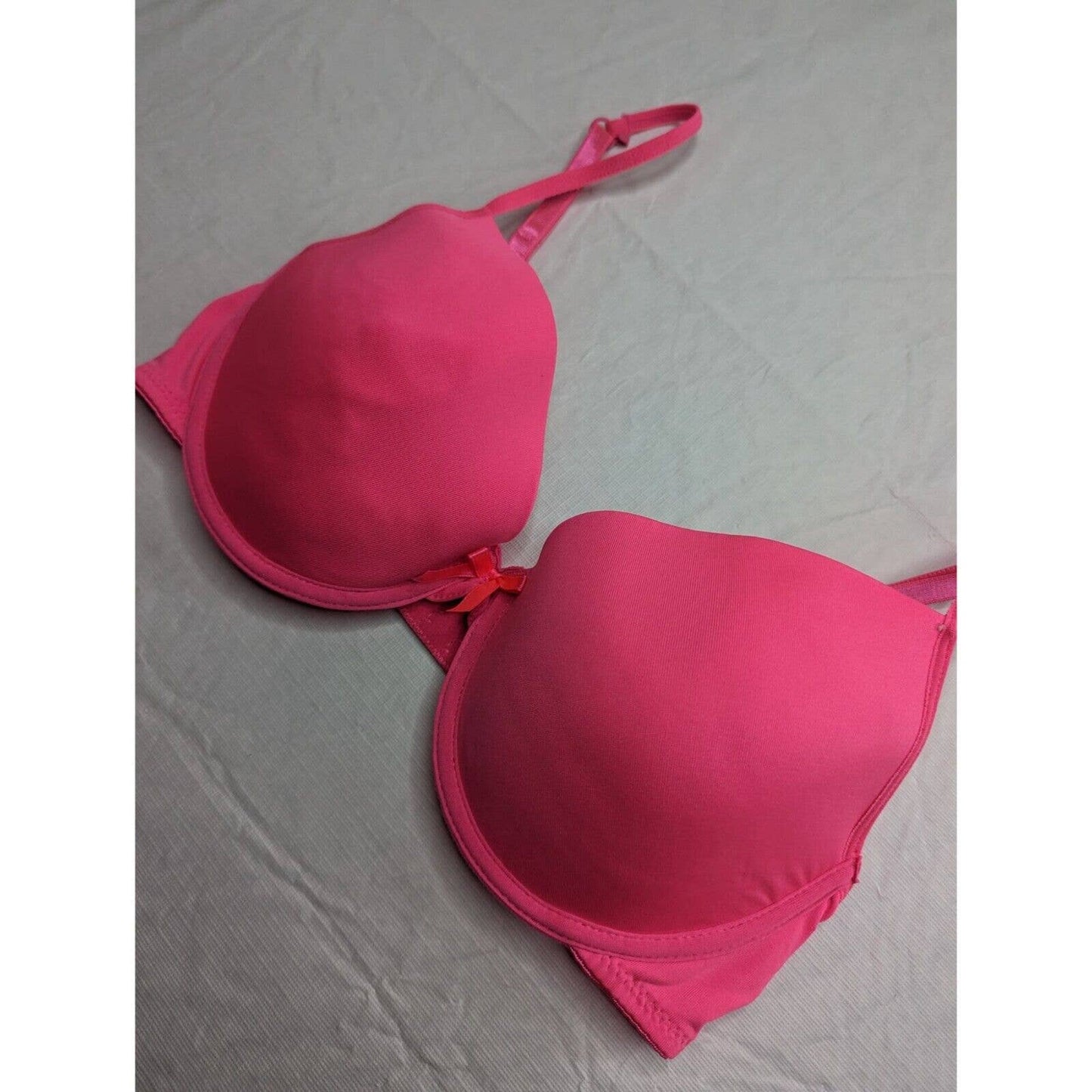 Mix & Co Womens Sz 36C Classic T Shirt Bra Bright Pink