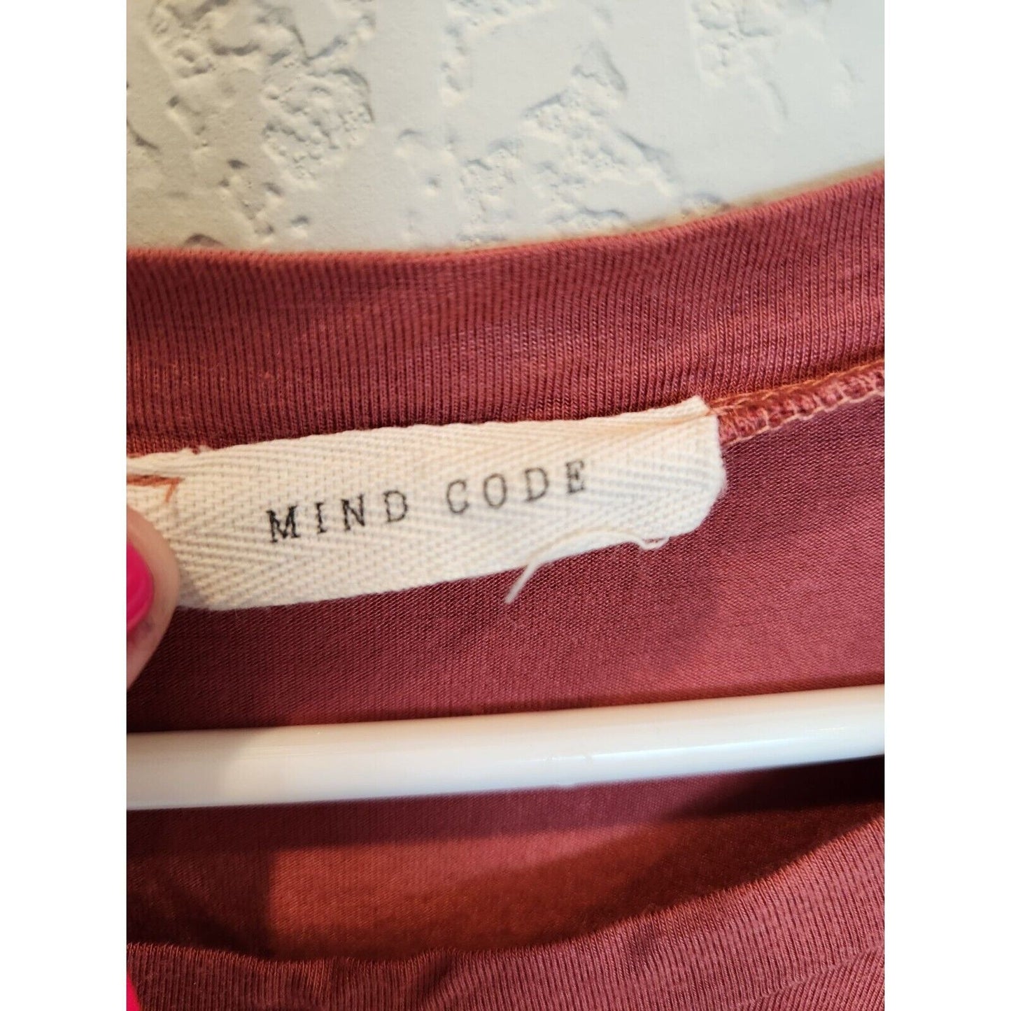 Vintage Y2K Mind Code Womens Sz M Fitted Shirt Dress Dark Pink