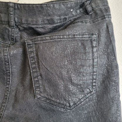 Sapphire Ink Juniors Sz 11 Black Skinny Jeans Snakeskin Print