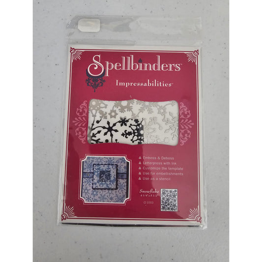 Spellbinders Impressabilities Snowflake Sheet Emboss Retired