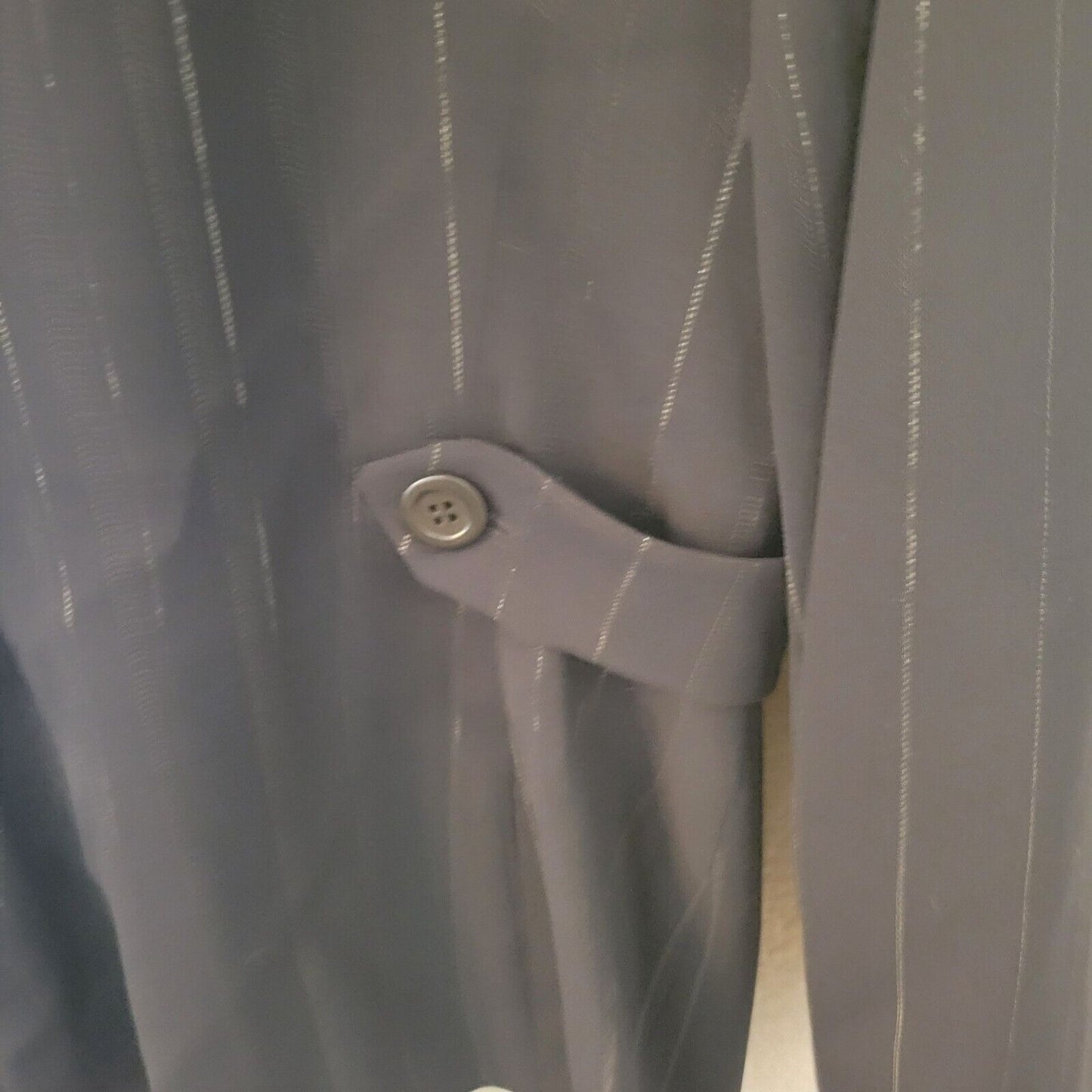 Vintage 1990s Kasper Petite 12P Skirt Suit Set Black Pinstripe Career