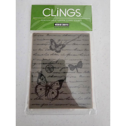 Hero Arts Clings Remountable Rubber Stamp Antique Writing Background