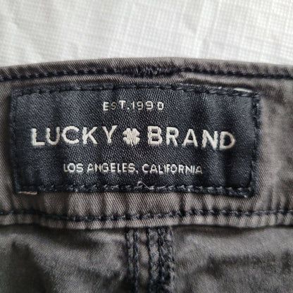 Lucky Brand Jeans de algodón ligero ajustados con lavado gris para mujer talla 2