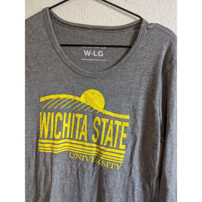 Wichita State University Womens Sz L Long Sleeve T Shirt New By Alma Mater