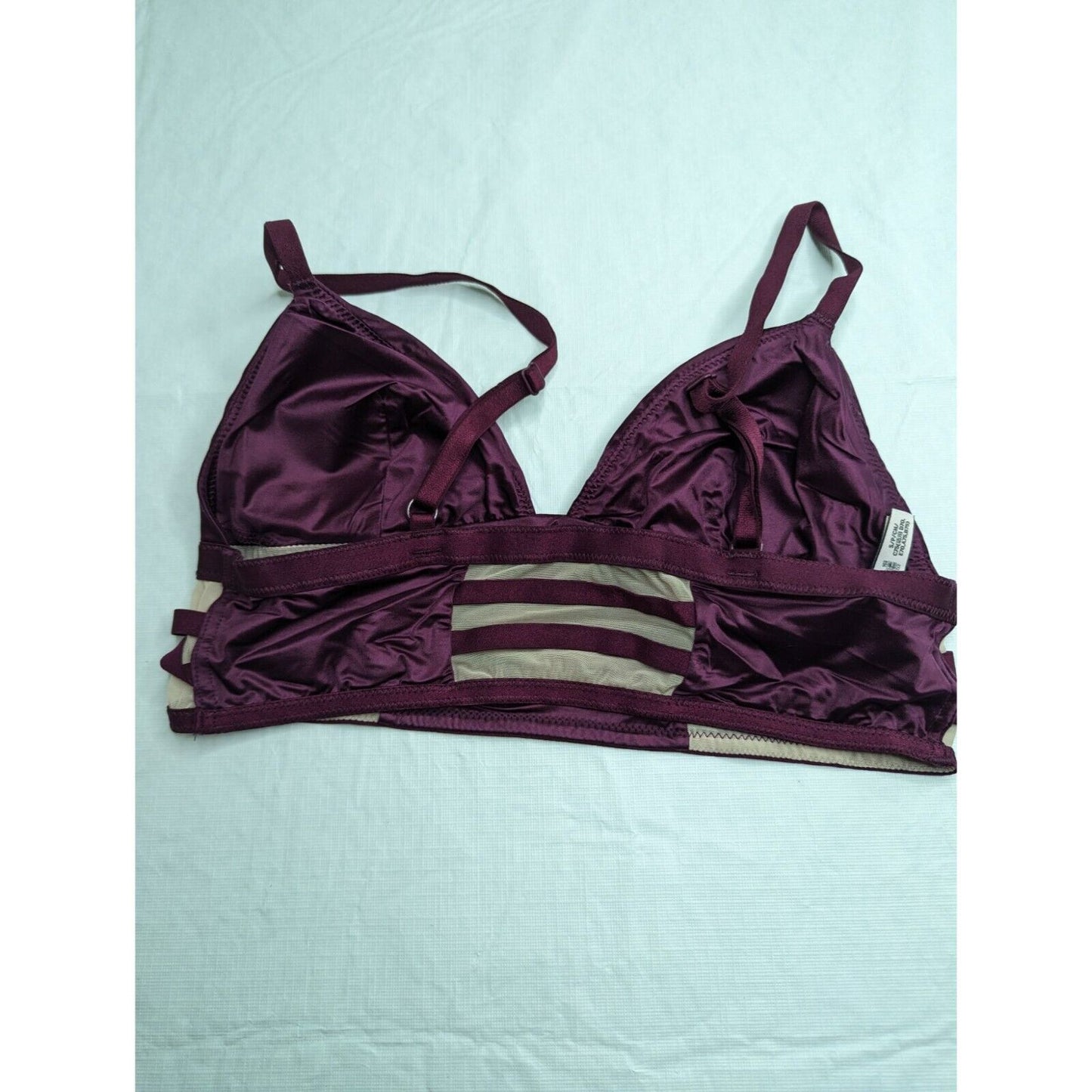 Victorias Secret Womens Sz S Bralette Satin Dark Purple Sexy