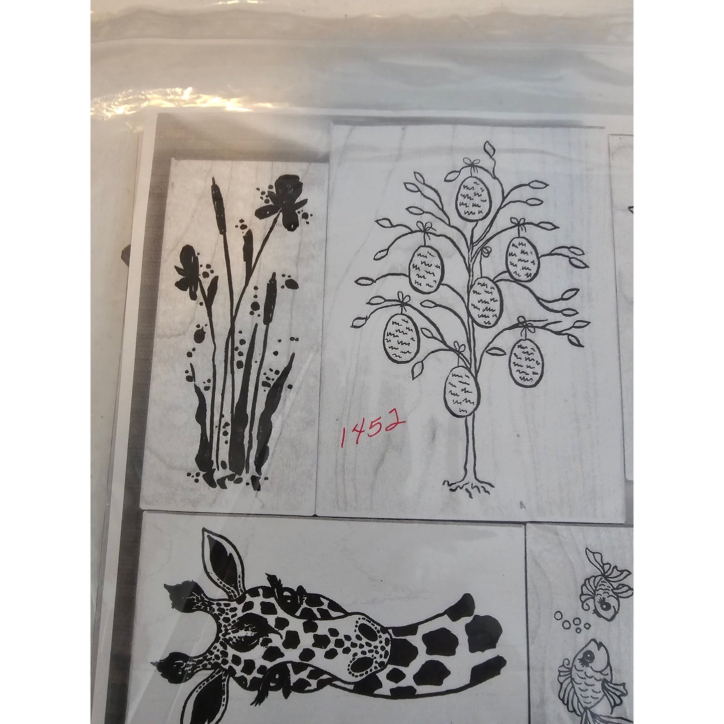 Lot of Unmounted Rubber Stamps Artful Stamper Animals Flowers Giraffe