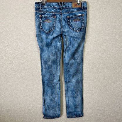 Jake Jeans Juniors Sz 13 Mia Super Skinny Blue Jeans Acid Wash