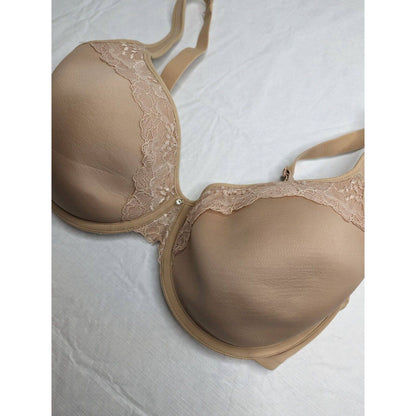 Bali mujer Sz 34DD camiseta beige oscuro sujetador ligeramente forrado estilo 3197