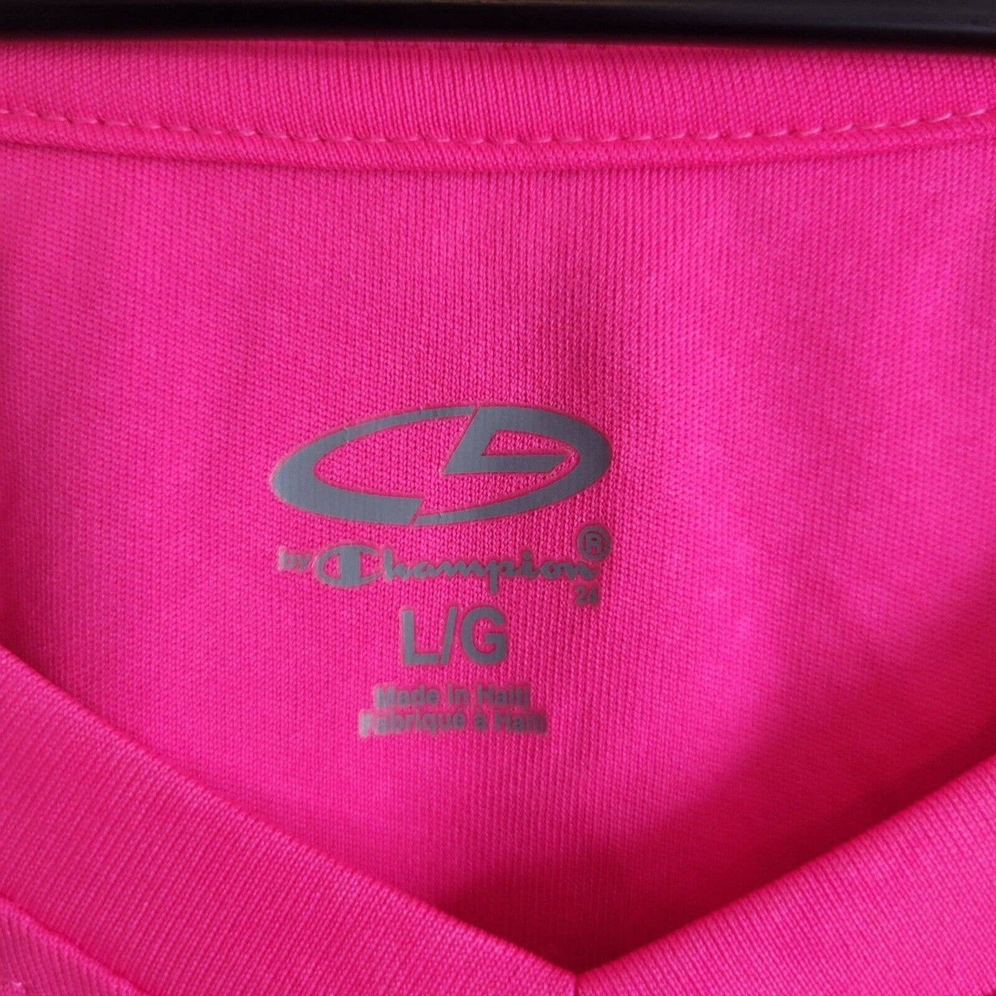 C9 by Champion Womens Sz L Short Sleeve Athletic T Shirt Neon Pink