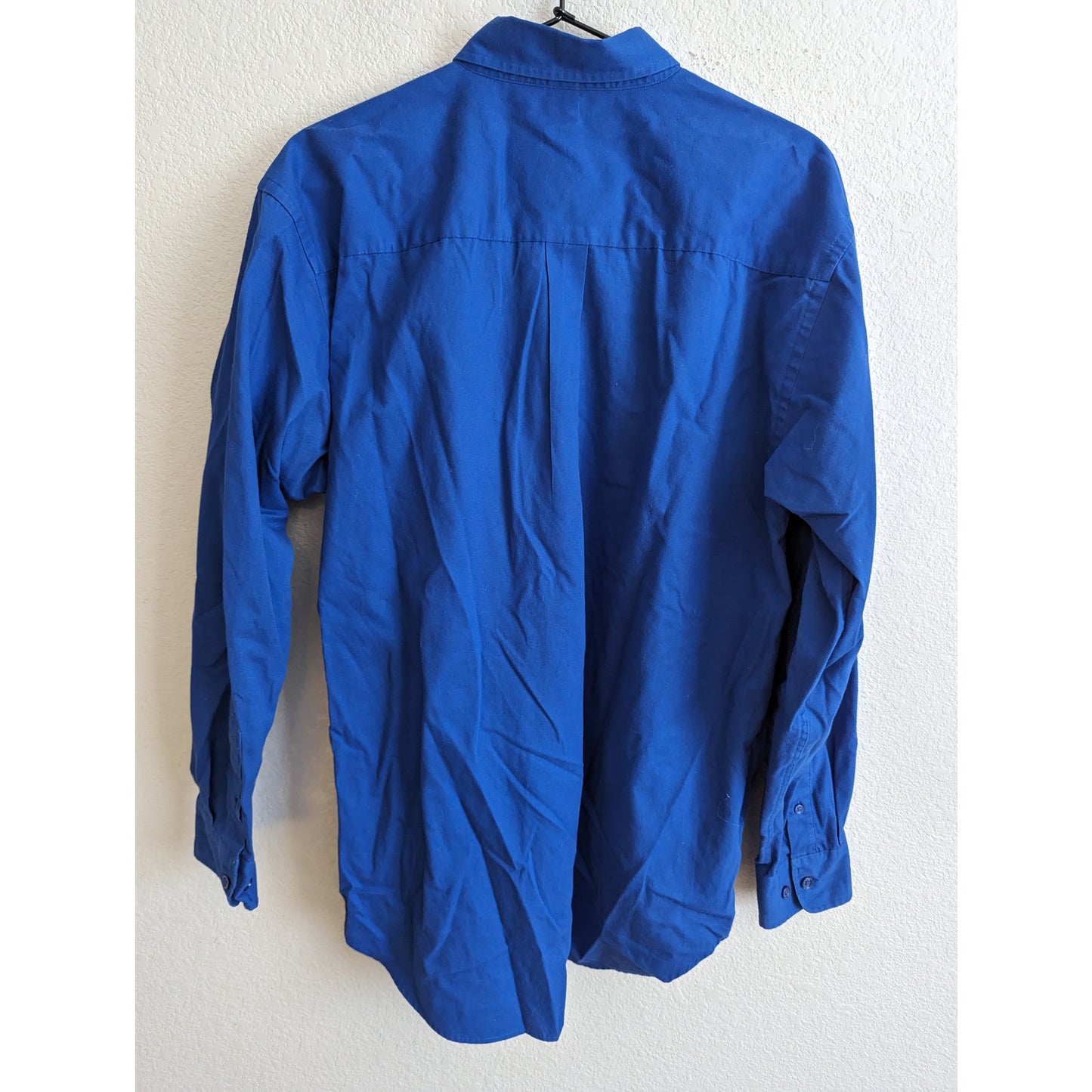 Mens Sz M National Infantry Museum & Soldier Center Blue Long Sleeve Button Down