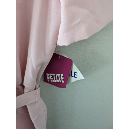 Vintage 1970s Tabby of California Sz 14 Light Pink Suit Dress Belted NEW