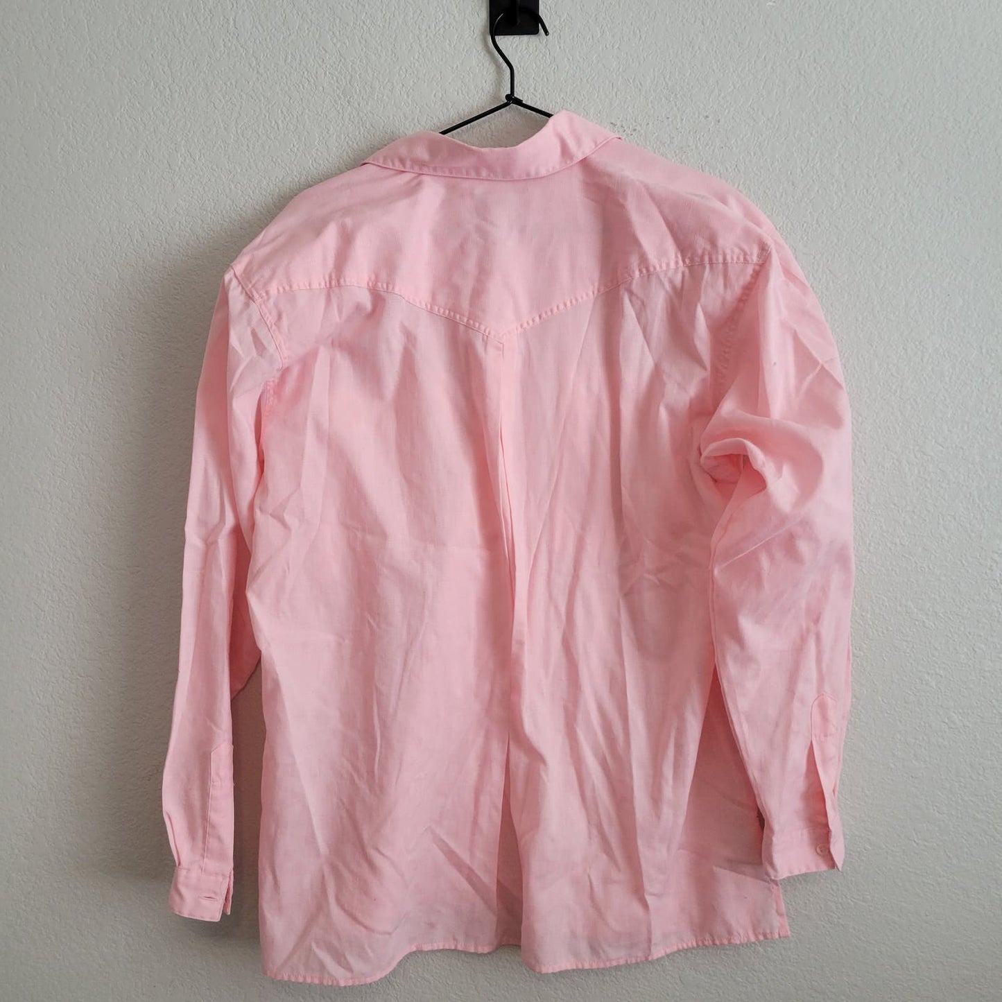 Partners by Mervyns Womens Sz 16 Long Sleeve Button Up Shirt Light Pink Vintage