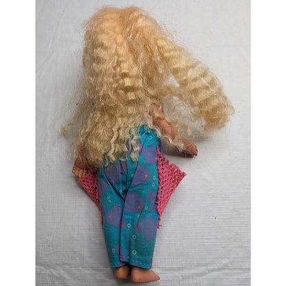 Vintage 1980s Playskool Dolly Surprise Blonde Hair Doll 10"