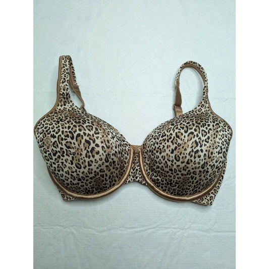 Vintage 1990s Bali Womens Sz 34DD T Shirt Bra Leopard Cheetah Print