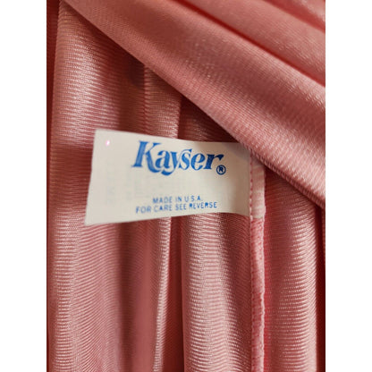 Vintage 1970s Kayser Womens Sz S Light Pink Nylon Open Front Gown
