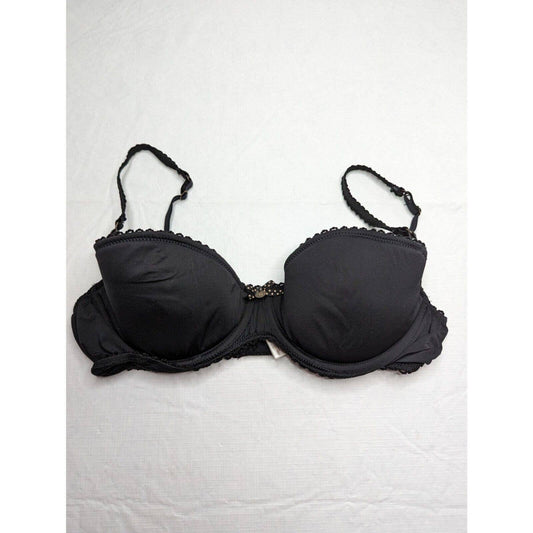 Vintage 1990s Victoria by Victorias Secret Sz 36C Balconet Bra Black