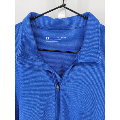 Under Armour Womens Sz XL Fitted 1/2 Zip Athletic Jacket Blue