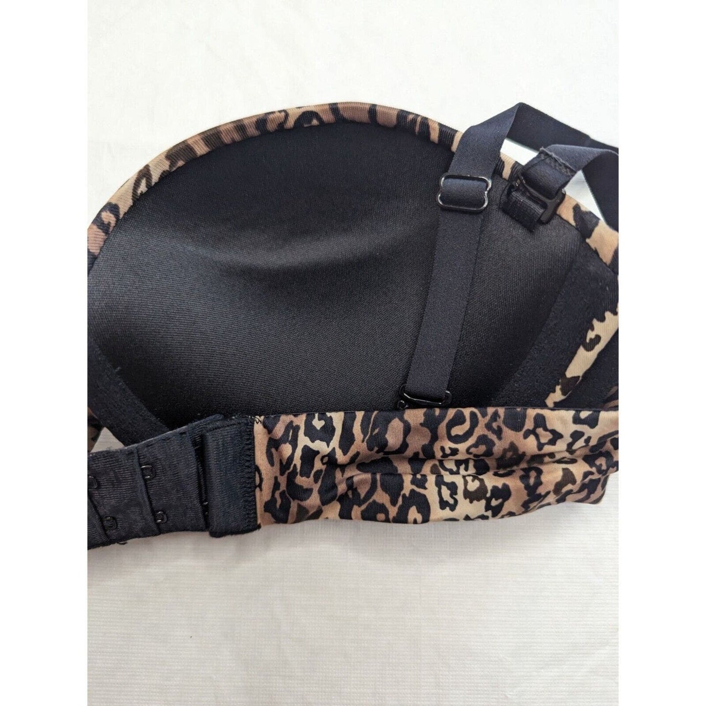 Vintage 1990s Ambrielle Womens Sz 36B Padded Push Up Bra Leopard Print