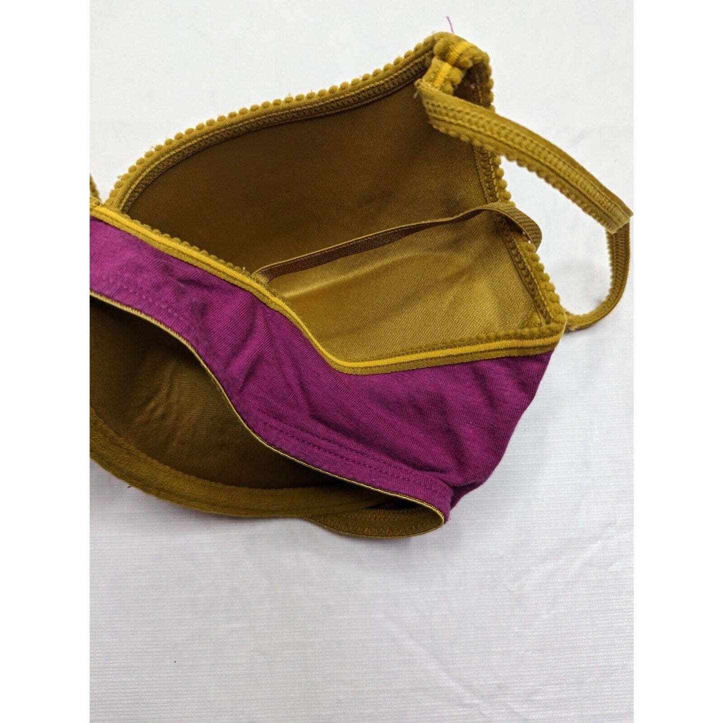 Vintage Y2K No Boundaries Womens Sz 36C Padded Push Up Bra Purple Gold