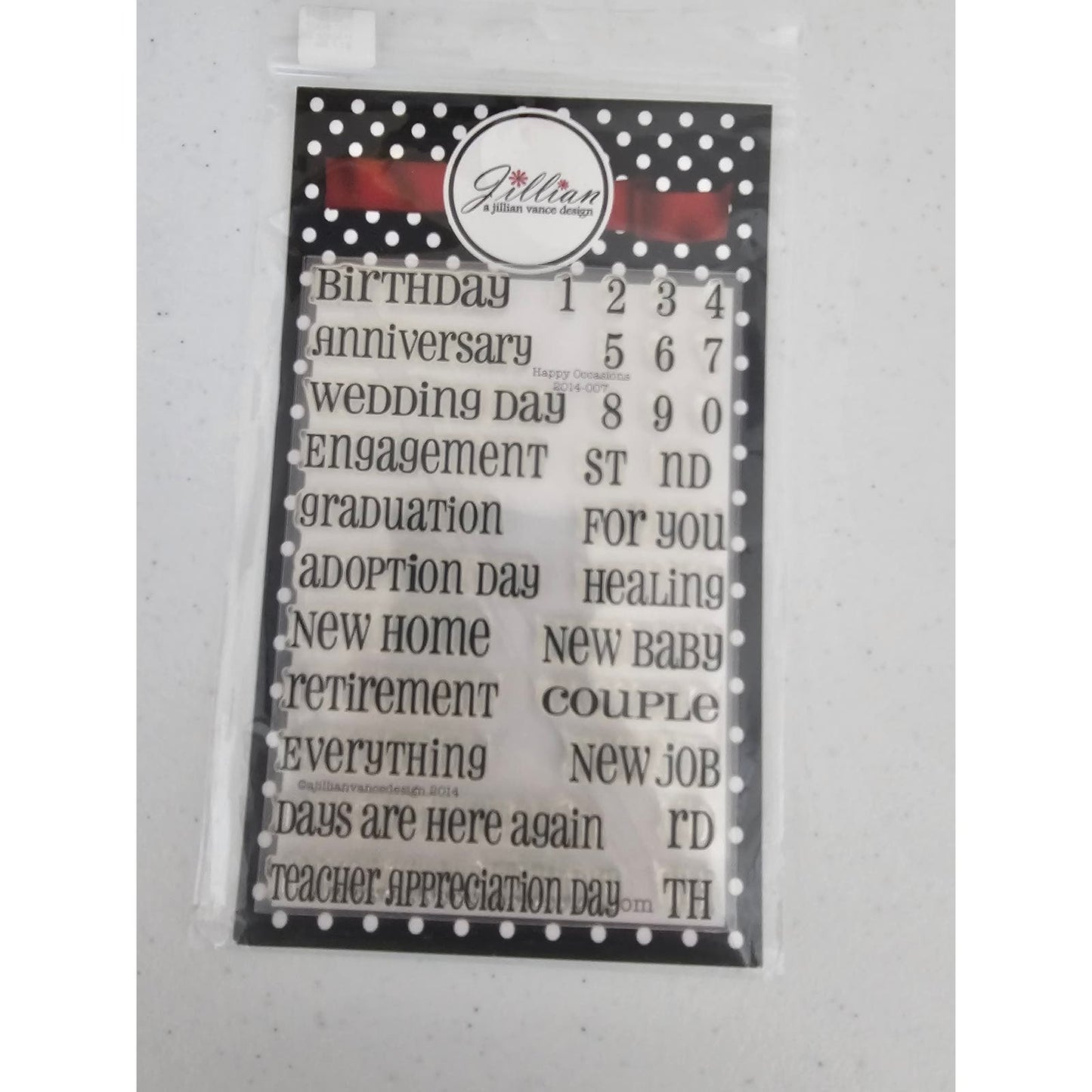 Jillian Vance Design Clear Rubber Stamps Happy Occasions