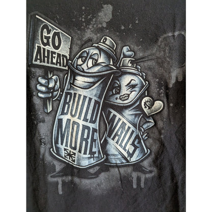 Mens Sz XL Short Sleeve T Shirt Build More Walls Spray Paint Can