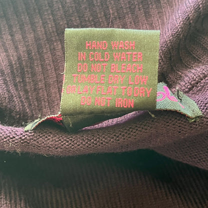 Shes Cool Womens Sz L Dark Purple Mini Dress Turtleneck Short Sleeve