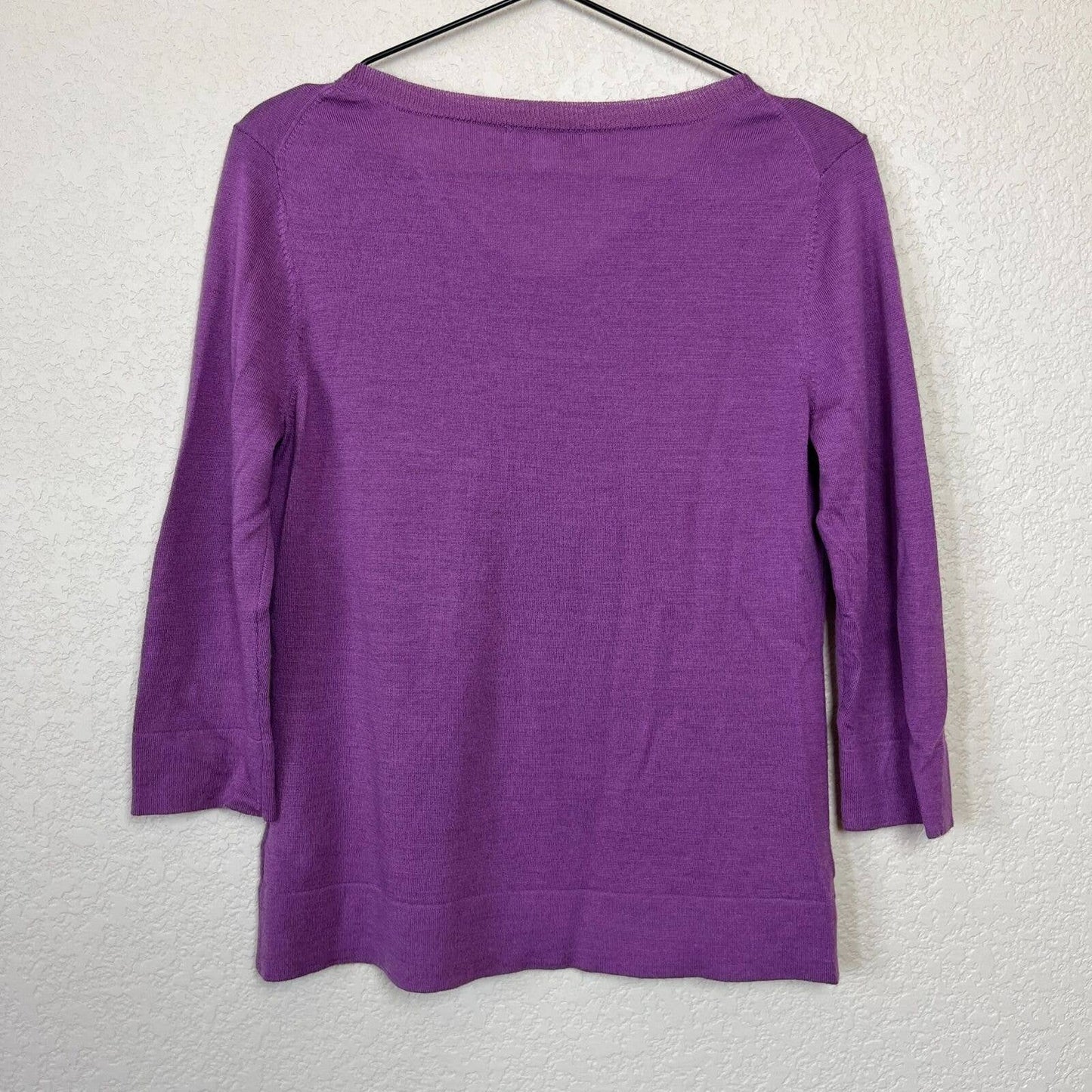 Coldwater Creek Womens Sz M Wool Blend Long Sleeve Shirt Light Purple