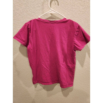 Vintage 1990s Ralph Lauren Sport Womens Sz M Short Sleeve V Neck T shirt Pink