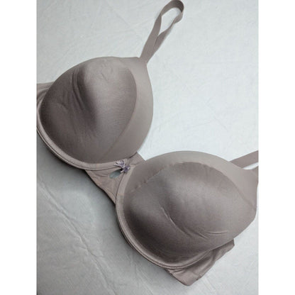 DKNY Womens Sz 38D Classic T Shirt Bra Gray Silver