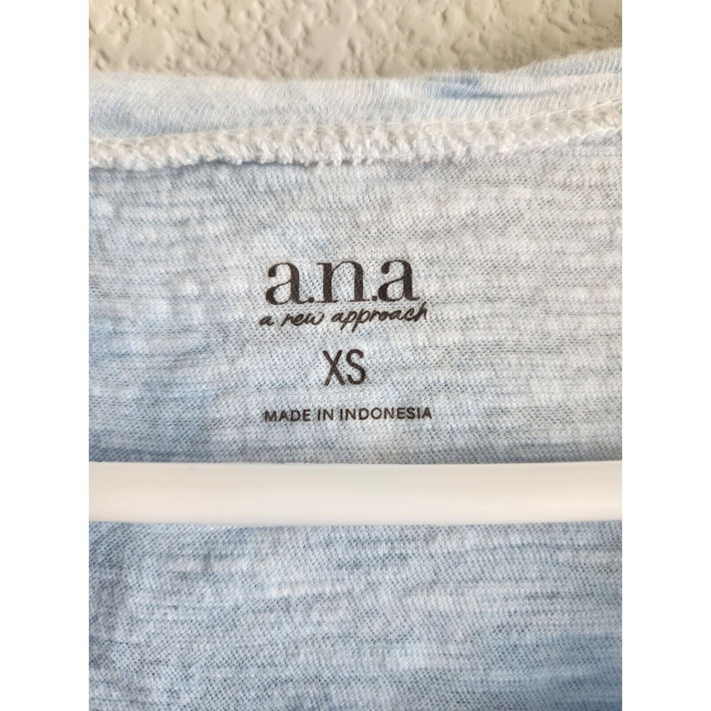 ANA A New Approach Womens Sz XS Blue White Tie Dye Short Sleeve T Shirt