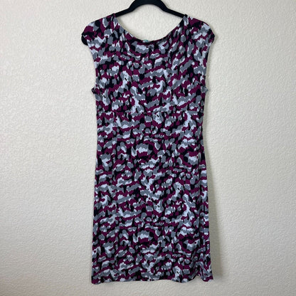 Slim Fabulous Womens Sz M Knee Length Dress Ultimate Slimming Purple Black