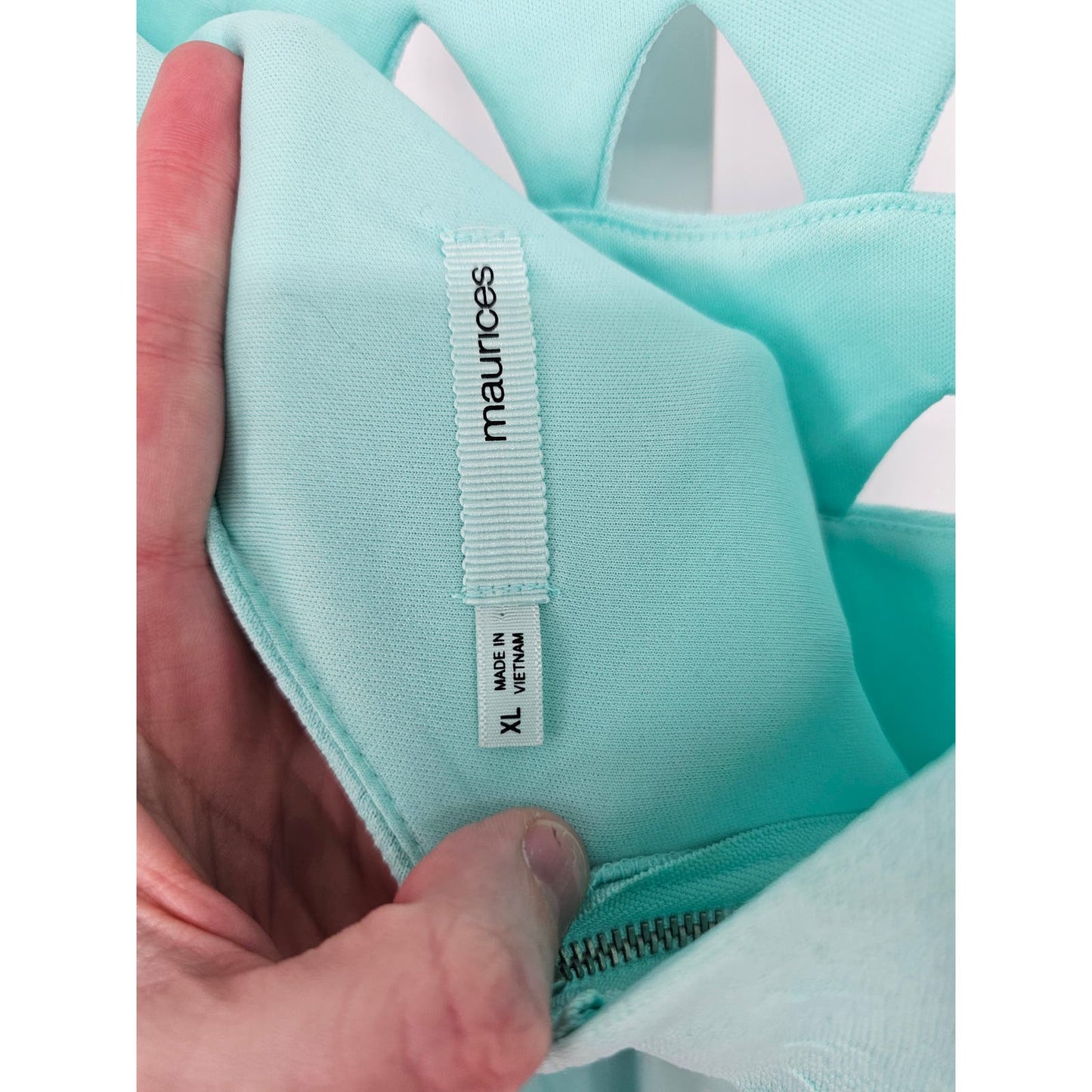 Maurices Womens Sz XL Robins Egg Blue Above Knee Sleeveless Dress w/ Cutouts