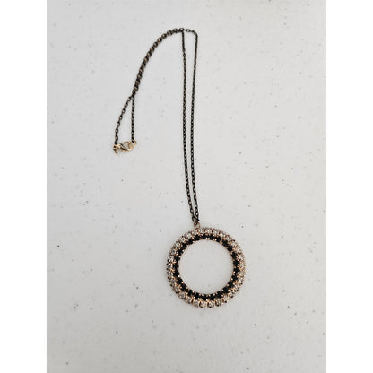 Vintage Y2K Round Rhinestone Formal Dianty Necklace