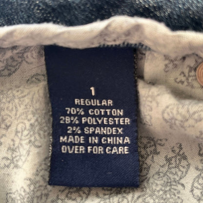 Reign Juniors Sz 1 Medium Wash Skinny Blue Jeans Low Rise