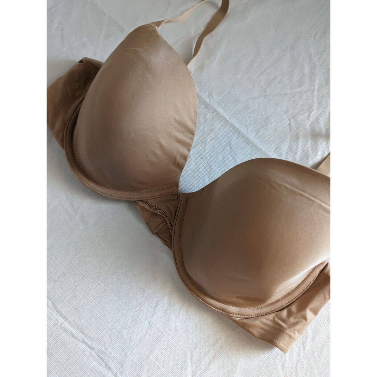 DKNY Womens Sz 38C Solid Beige Demi Bra Lightly Padded