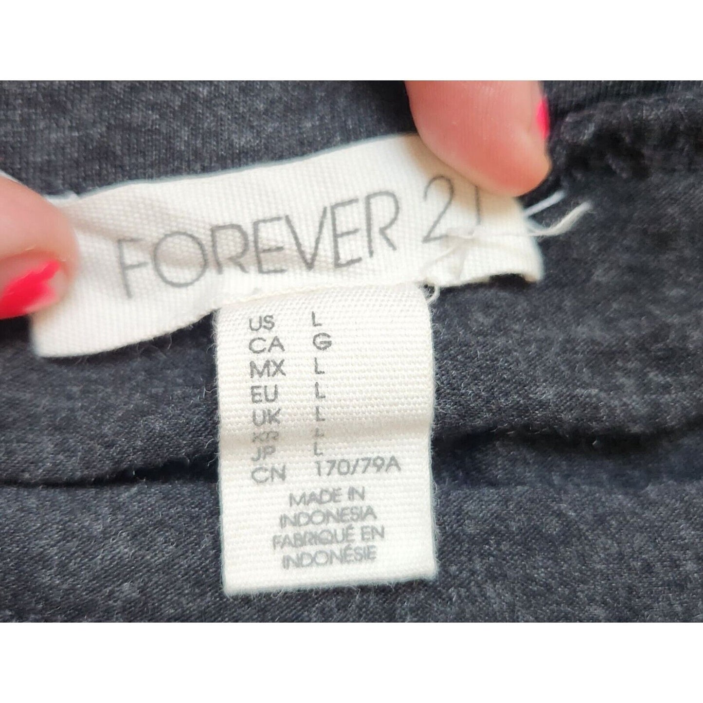 Forever 21 Womens Sz L Fitted Mini Skirt Charcoal Gray