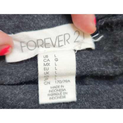 Forever 21 Womens Sz L Fitted Mini Skirt Charcoal Gray