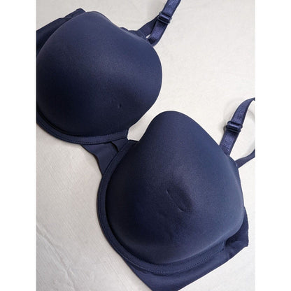 Warners Simply Perfect Womens Sz 36D Dark Blue Demi Bra Style TA4356