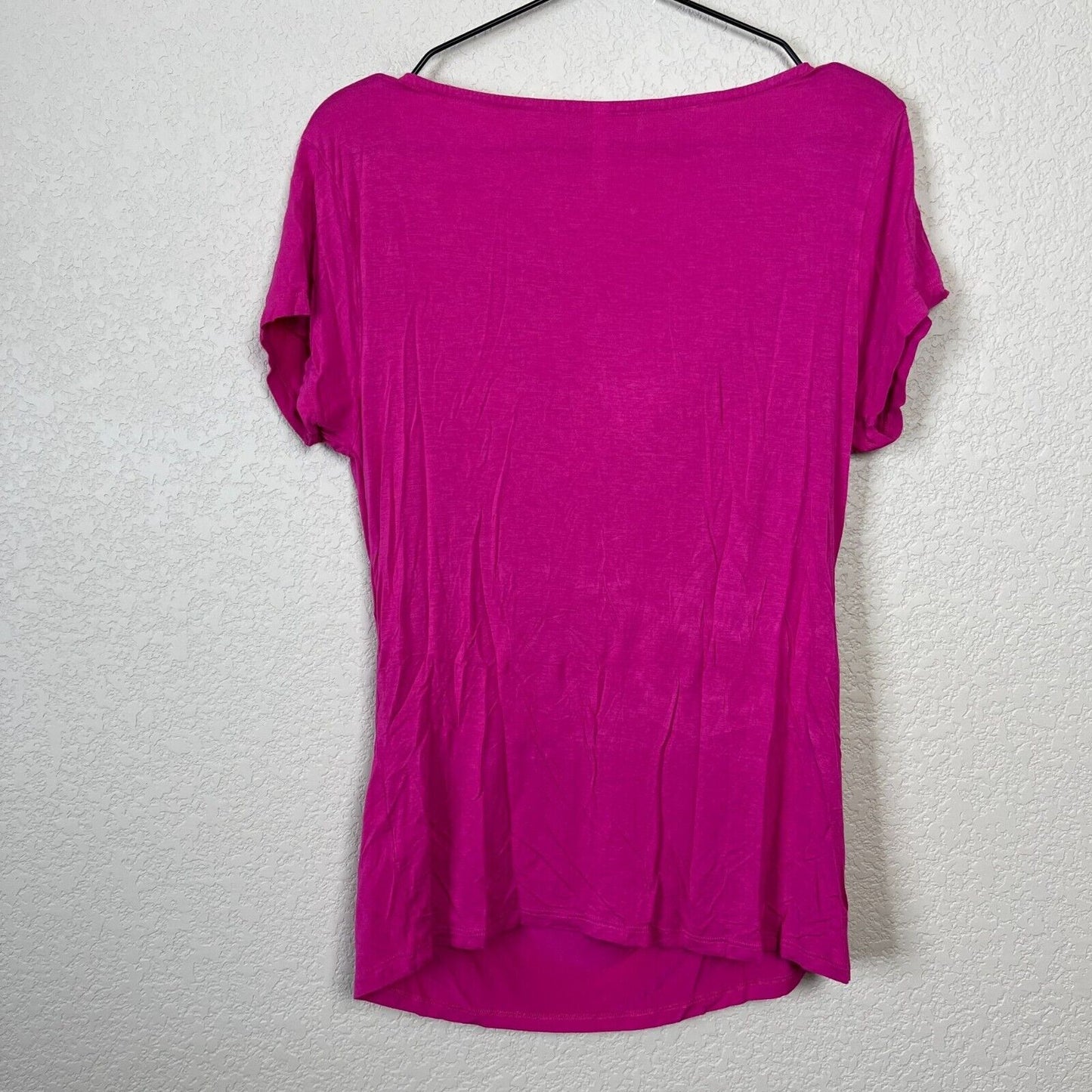 Passports Womens Sz M Pink Scoop Neck Short Sleeve Blouse