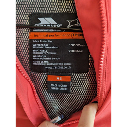 Trespass Radium Ski Jacket with RECCO Size XS TP100 Waterproof Coral Pink
