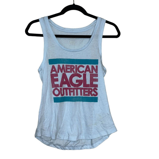 American Eagle Womens Sz XS Sleeveless Tank Top Shirt Light Blue