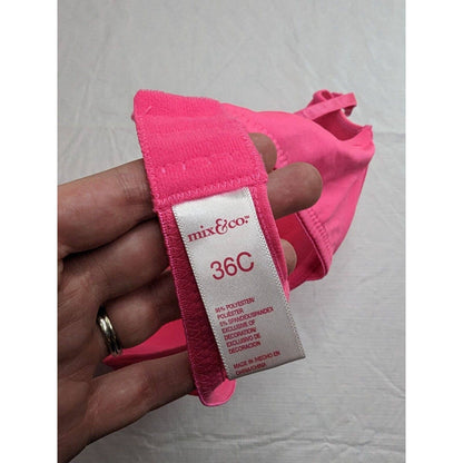 Mix & Co Womens Sz 36C Classic T Shirt Bra Bright Pink