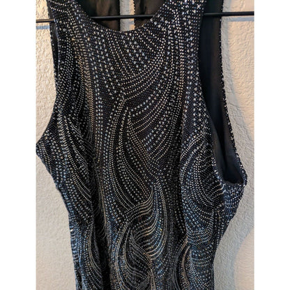 Vintage 1990s Jump Apparel Womens Sz 6 Black and Glitter Cocktail Dress