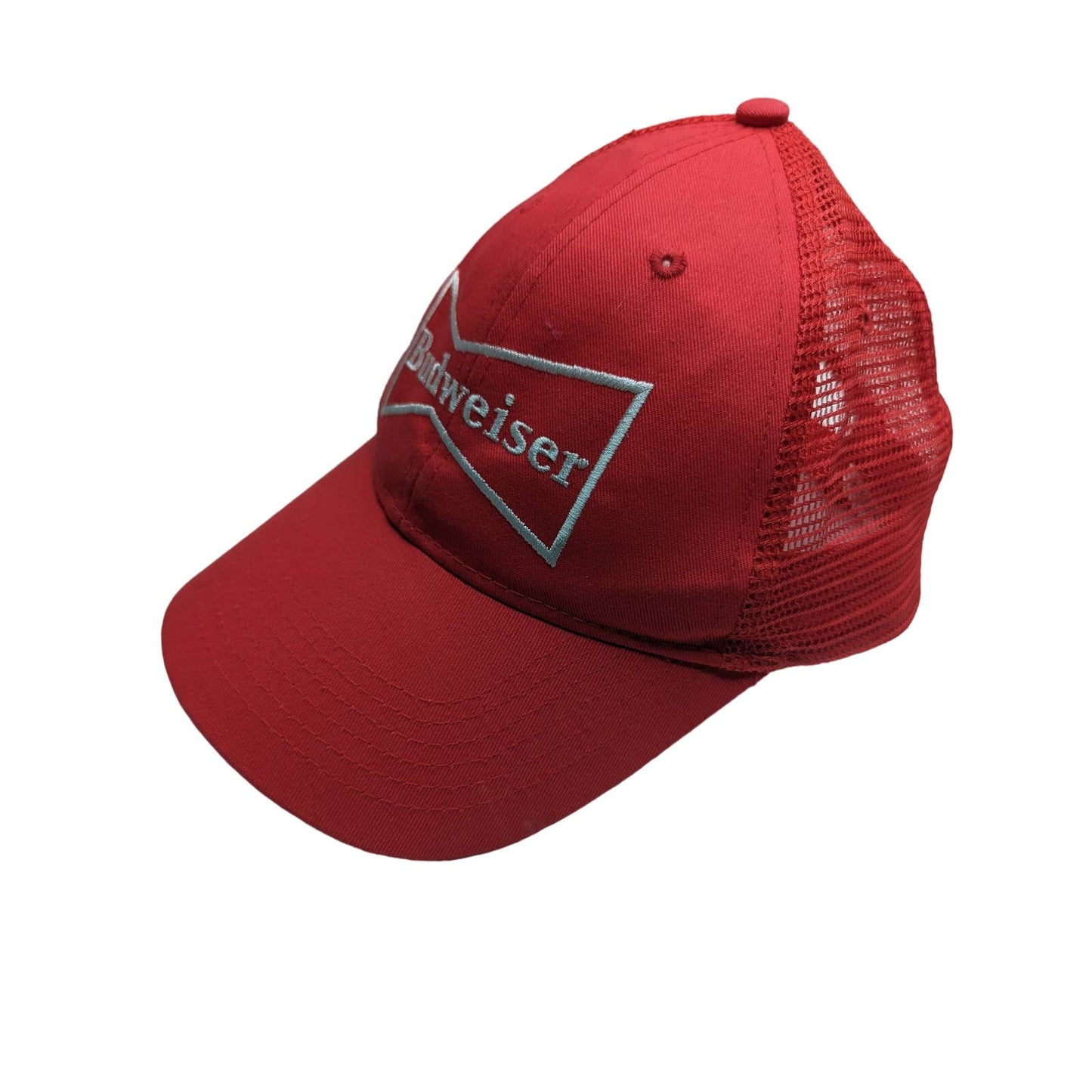 Mens Budweiser Beer Snapback Trucker Hat Red
