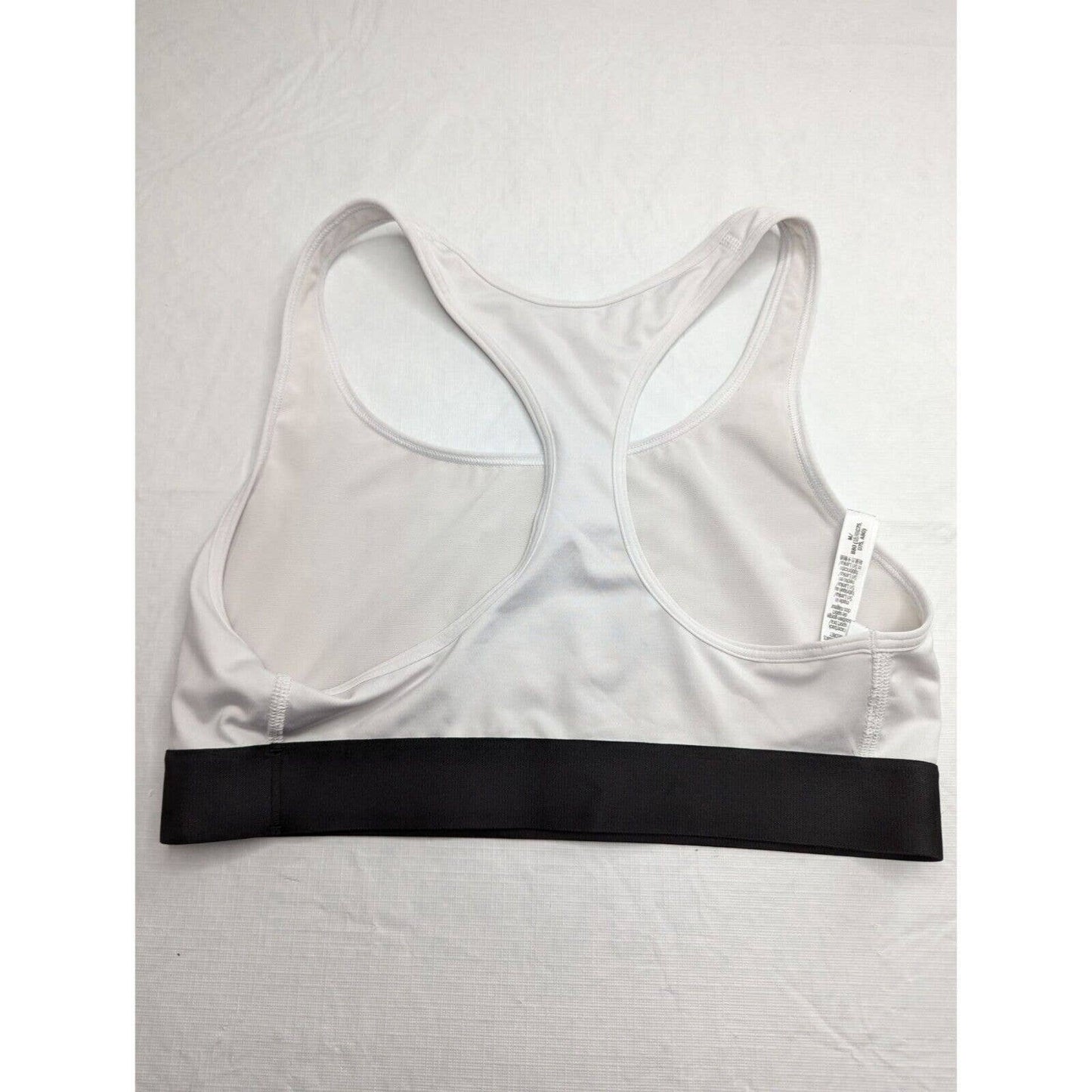 Victorias Secret Victoria Sport Sz M Racerback Sports Bra White Black Compressio