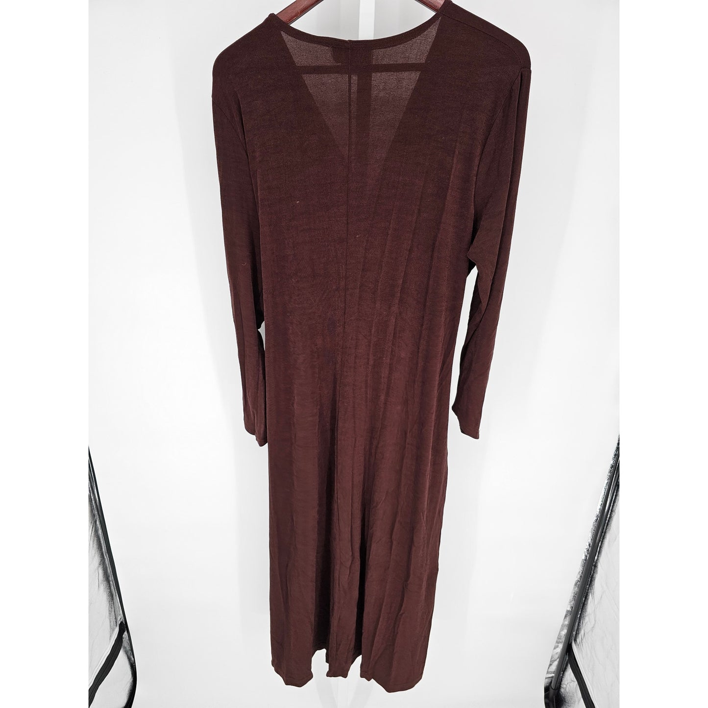 Vintage 1990s Carolyn Strauss Womens Sz 1X Brown Shimmer Formal Maxi Dress